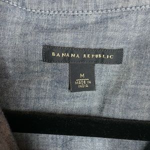 Grey/blue women's banana republic snap front